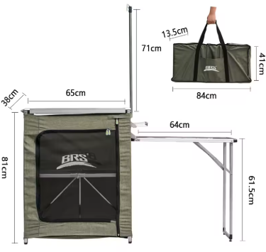 BRS Portable Aluminum Kitchen for Camping