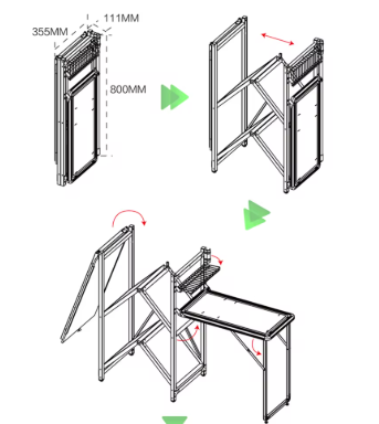 BRS Portable Aluminum Kitchen for Camping
