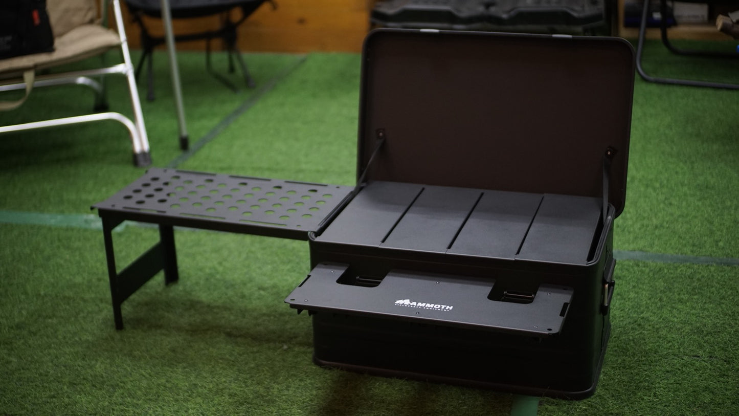 Mammoth Fieldcraft Eqiuipment Lightweight Aluminum Camp Box with Table Extension