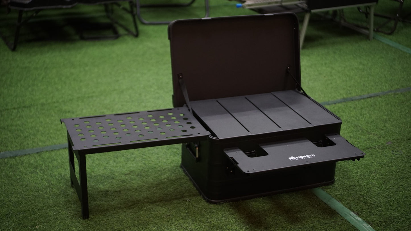 Mammoth Fieldcraft Eqiuipment Lightweight Aluminum Camp Box with Table Extension