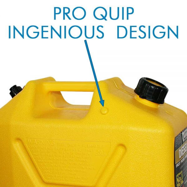 Pro Quip 20L Plastic Fast Pour Fuel Can – Diesel Yellow