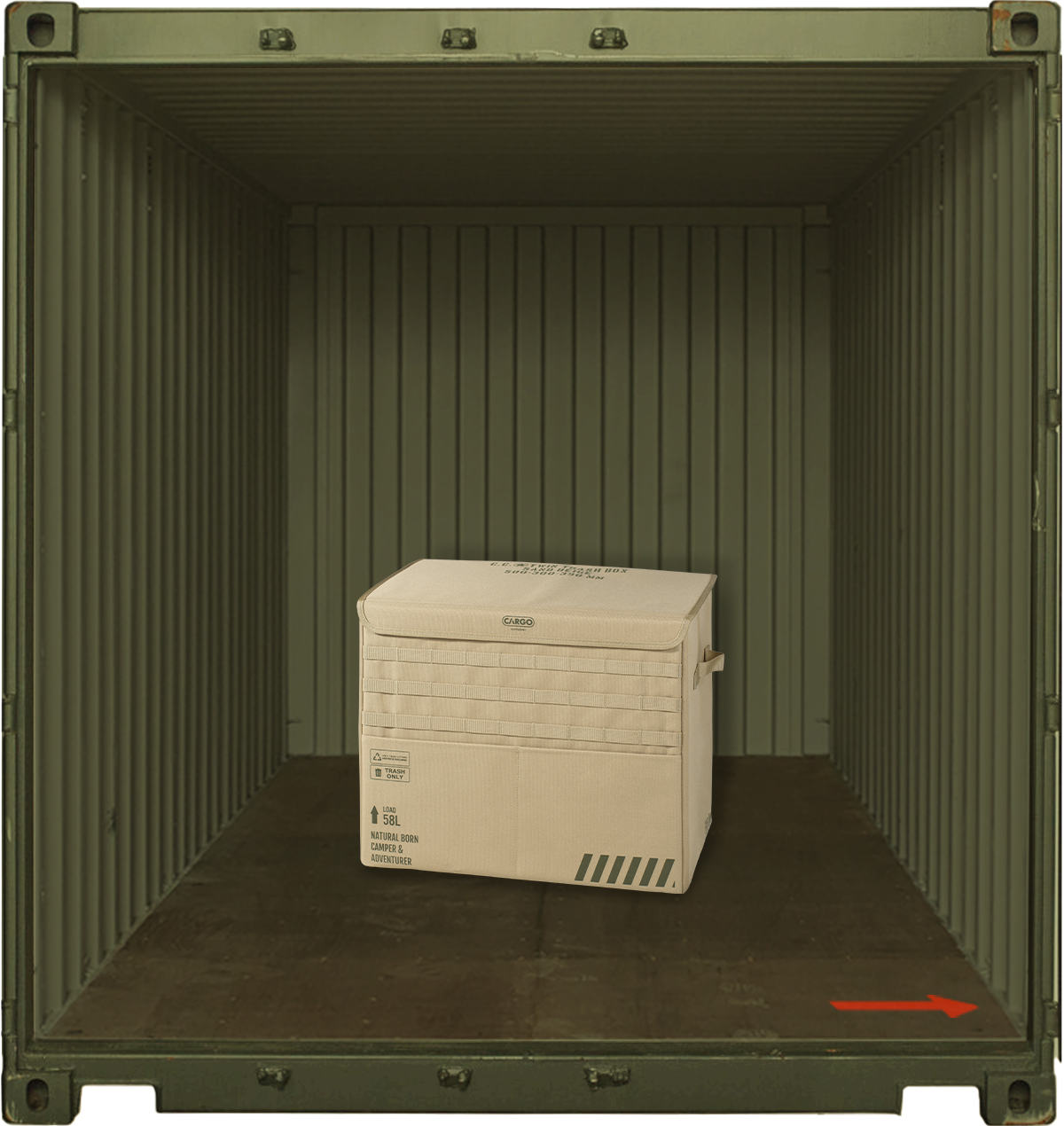 Cargo Container Twin Trash Box