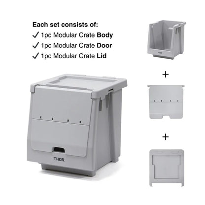 20L THOR Stackable Modular Crates/Shelf Container [SET]