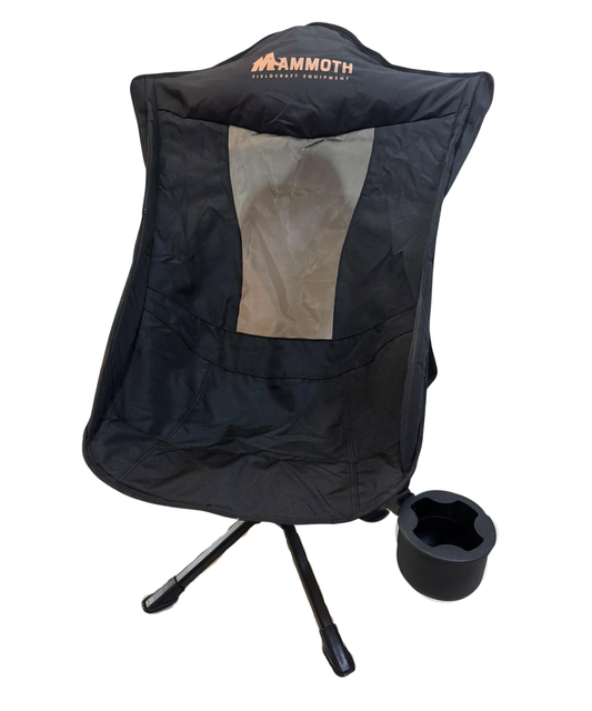 Mammoth Fieldcraft Equipment Swivel Camp Chair HIGHBACK with Cup holder