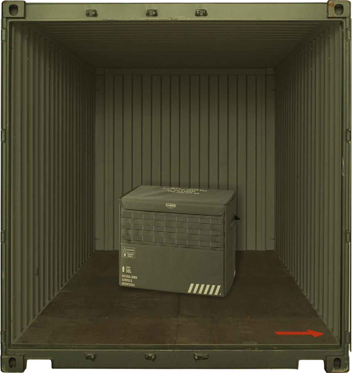 Cargo Container Twin Trash Box