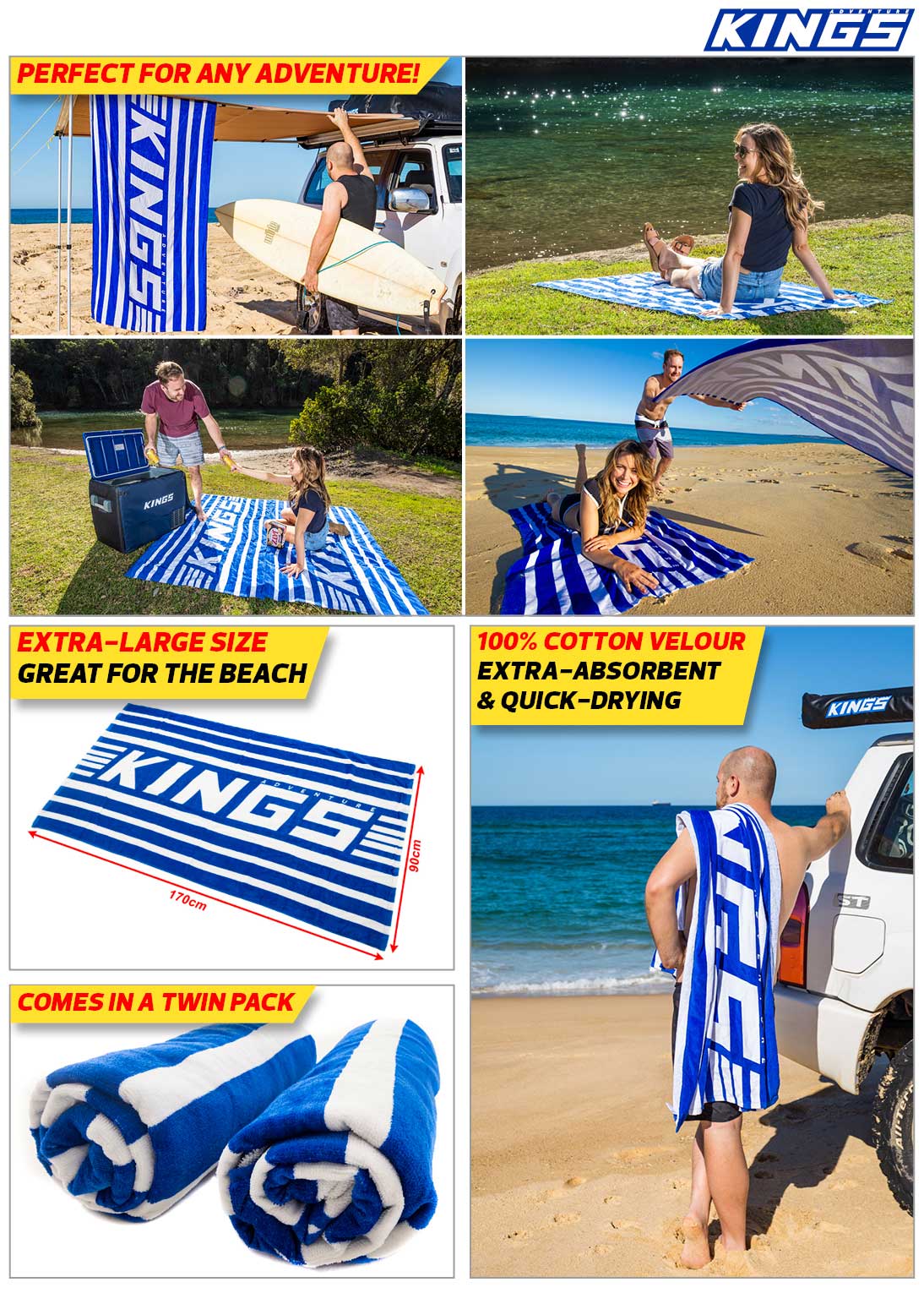 Kings Beach Towel Twin-Pack (2-pack)