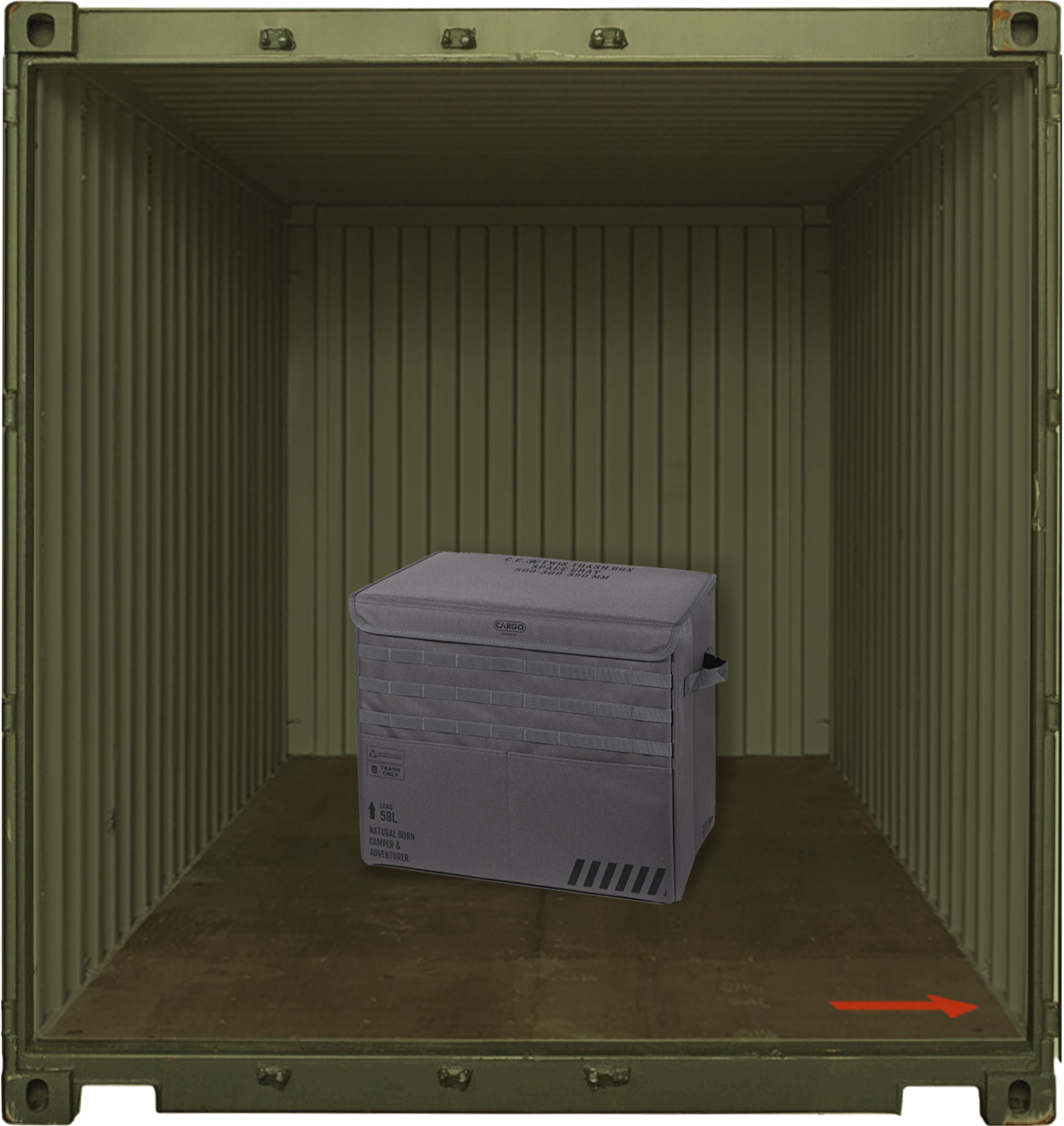 Cargo Container Twin Trash Box