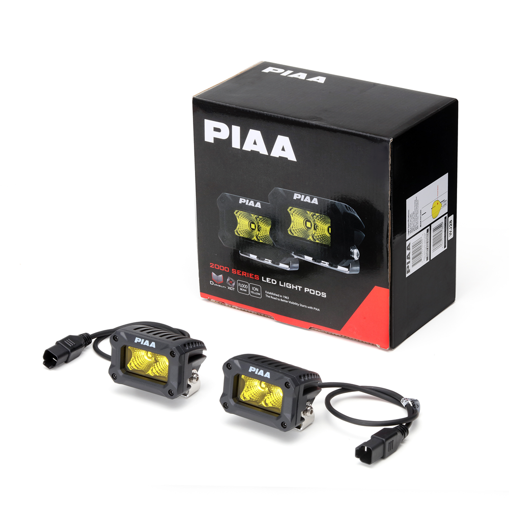 PIAA 2000 SERIES CUBE LP FLOOD YELLOW KIT