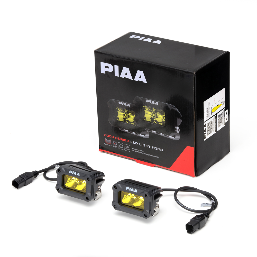 PIAA 2000 SERIES CUBE LP SPOT YELLOW KIT