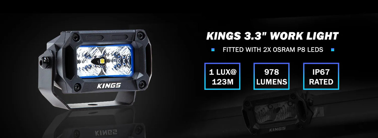 Kings 3.3″ Work Light (Pair)